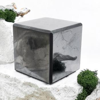 Куб полированный 10 см, шунгит
