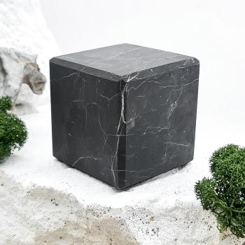 Куб шлифованный 6 см, шунгит