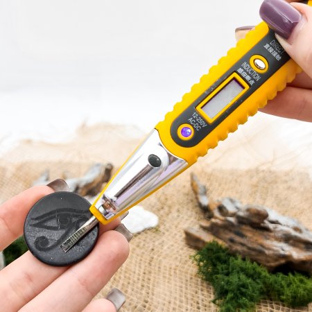 Пластина круглая "Глаз Гора", шунгит