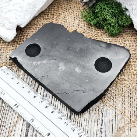 Подставка под 2 шара/яйца декоративная, шунгит