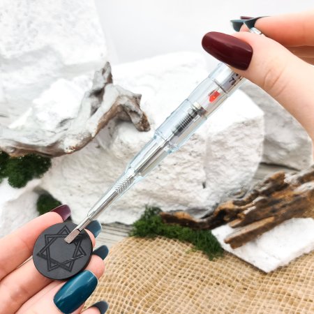 Пластина круглая "Звезда", шунгит