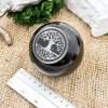Скошенный шар с глубокой гравировкой Дерево жизни 8 см, шунгит