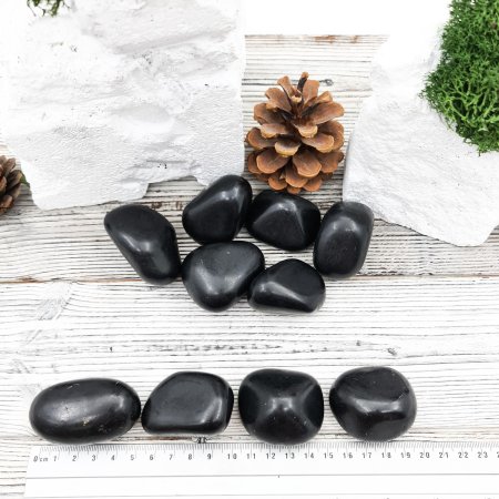 Галтовка полированная М, шунгит