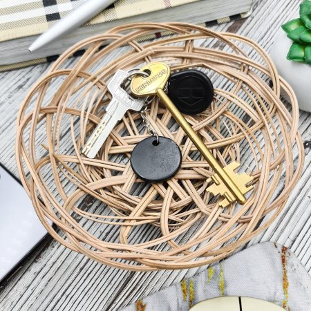 Брелок полированный круг 3 см, шунгит 