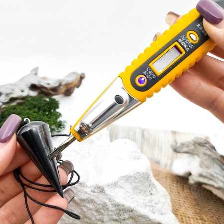 Маятник для биолокации из шунгита, шунгит Маятник для биолокации из шунгита, шунгит