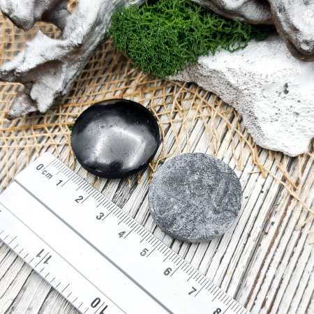 Гармонизаторы линзы полированные шунгит/талькохлорит, шунгит