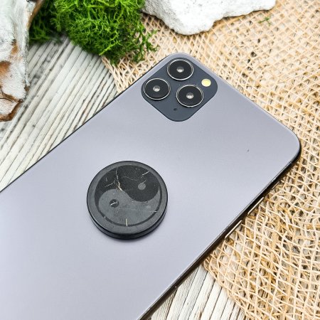 Пластина для техники круглая "Инь-Ян", шунгит