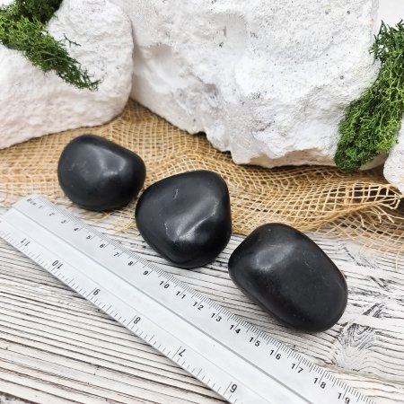 Галтовка полированная XL, шунгит