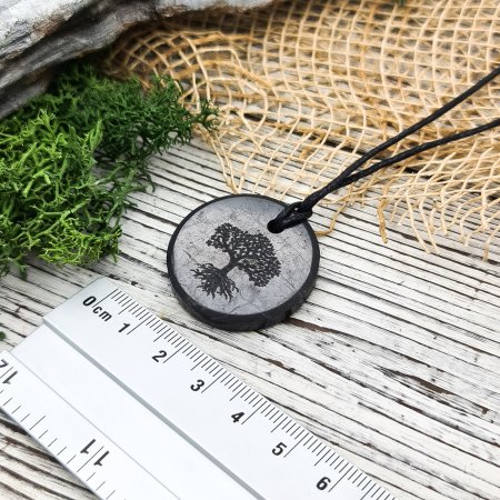 Кулон "Дерево жизни" 3 см, шунгит