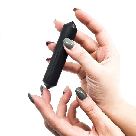 Массажный карандаш полированный двусторонний, шунгит