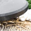 Плитка круглая полированная c гравировкой Дерево жизни 10 см, шунгит Плитка круглая полированная c гравировкой Дерево жизни 10 см, шунгит