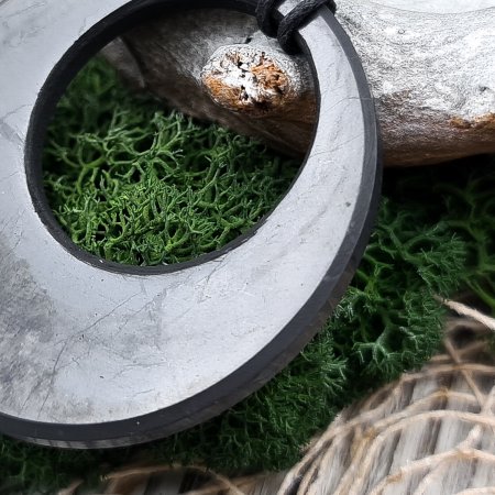 Кулон "Круг в круге", шунгит