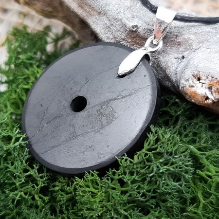 Кулон "Обруч", шунгит