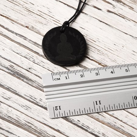 Кулон "Будда в лотосе", шунгит