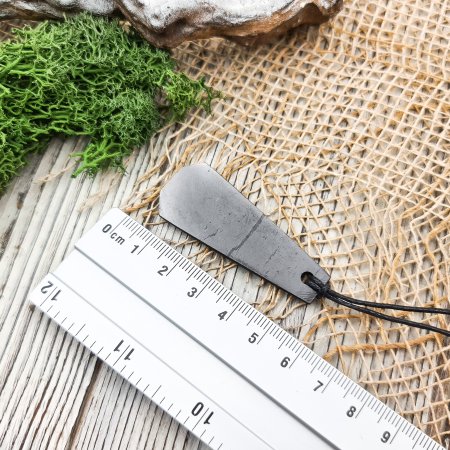 Кулон "Трапеция" скошенные края, шунгит