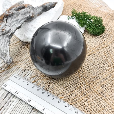 Шар полированный 9 см, шунгит