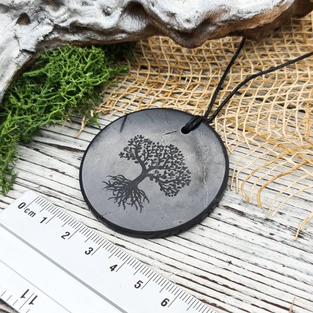Кулон "Дерево жизни" 5 см, шунгит
