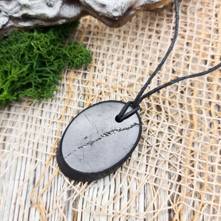 Кулон "Овал", шунгит