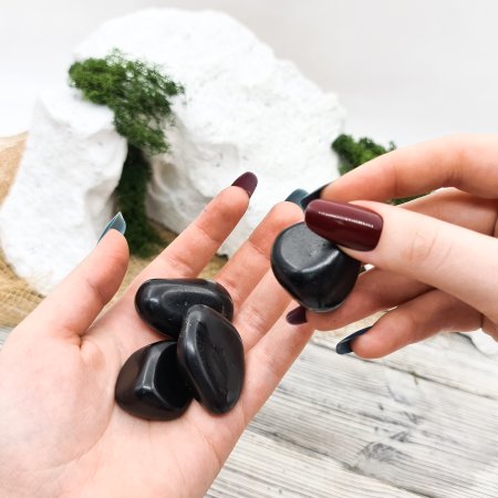 Галтовка полированная S, шунгит