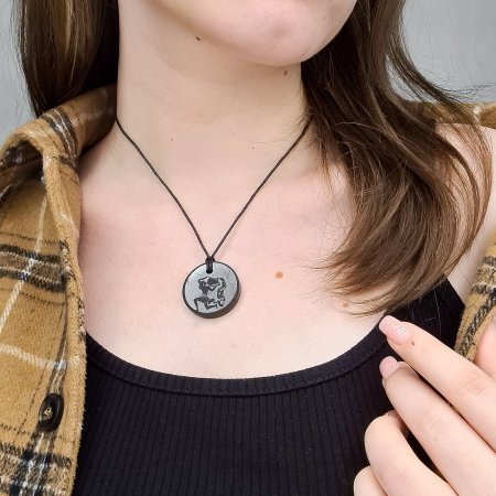 Кулоны "Знаки зодиака. Вододей", шунгит