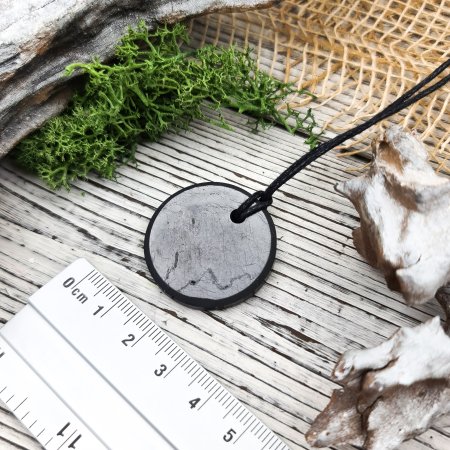 Оберег "Круг" 3 см, шунгит