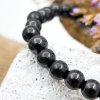 Браслет на резинке с бусиной 6 мм, шунгит