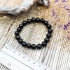 Браслет на резинке с бусиной 10 мм, шунгит Браслет на резинке с бусиной 10 мм, шунгит