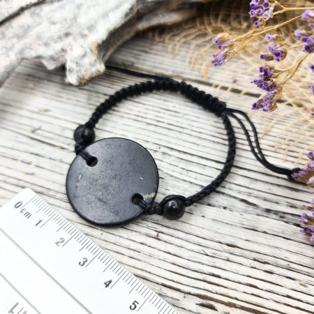 Браслет Шамбала Коннектор 30 мм, 15 р-р; шунгит