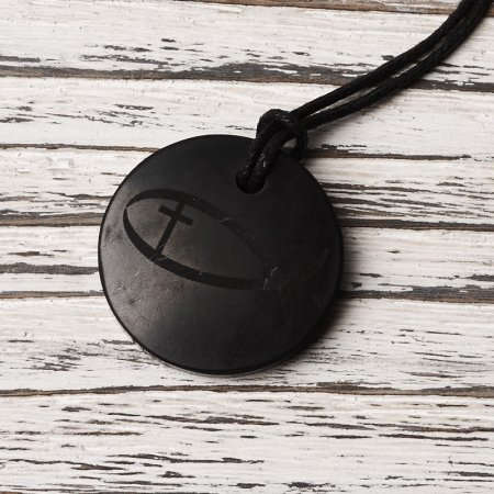 Кулон "Ихтис", шунгит