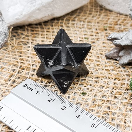 Меркаба полированная 2 см, шунгит