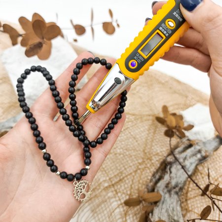 Чокер с подвеской "Дерево жизни", шунгит