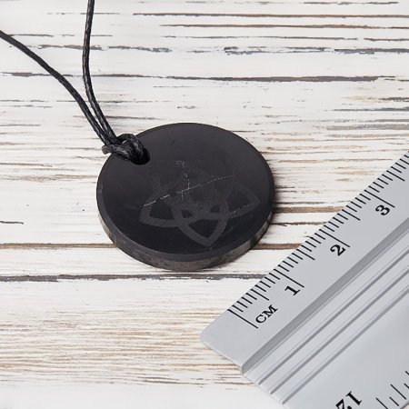 Кулон "Цветок", шунгит