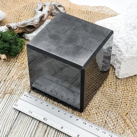 Куб полированный 9 см, шунгит