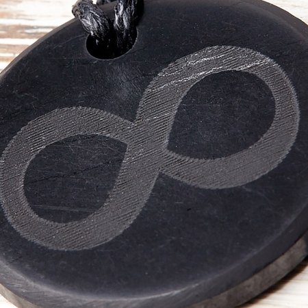 Кулон "Бесконечность", шунгит