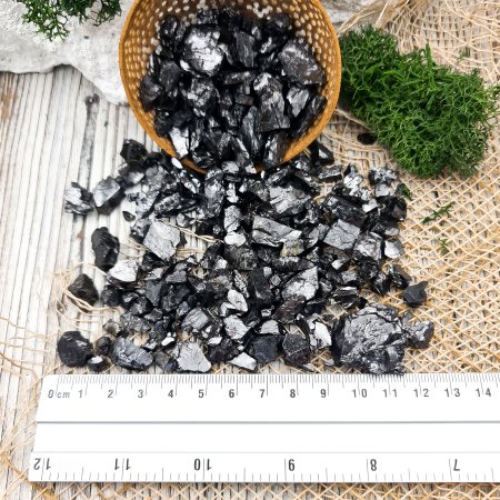 Элитный шунгит крошка 1-3 гр 100 гр, шунгит