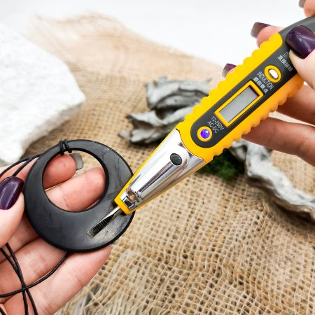 Кулон "Круг в круге", шунгит