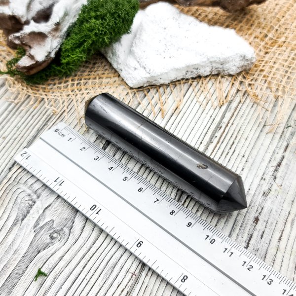 картинка Массажный карандаш полированный двусторонний, шунгит от интернет-магазина Планета Шунгита