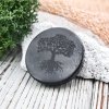 Пластина для техники круглая "Дерево жизни", шунгит