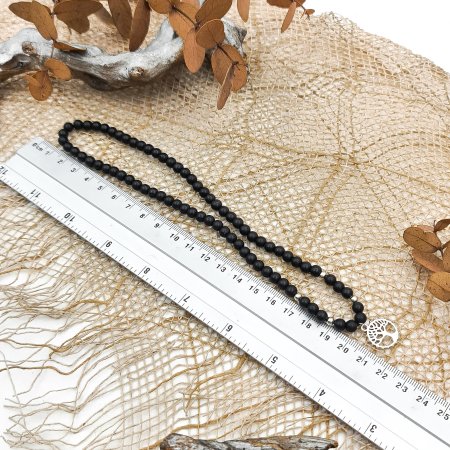 Чокер с подвеской "Дерево жизни", шунгит