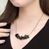 Цепочка-колье с подвеской из элитного шунгита, шунгит