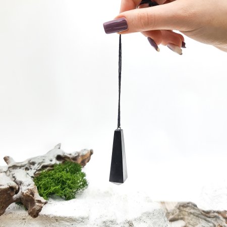 Маятник из шунгита граненый, шунгит