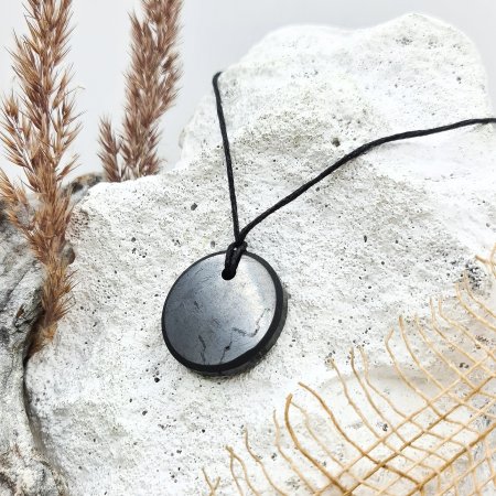 Оберег "Круг" 3 см, шунгит