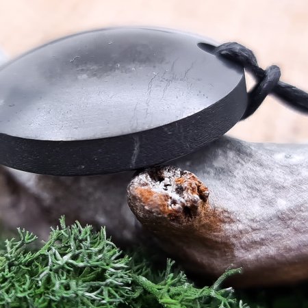 Кулон "Линза", шунгит