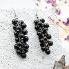 Серьги Гроздья 6 мм, шунгит