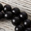 Бусина  полированная шарик 12 мм, шунгит