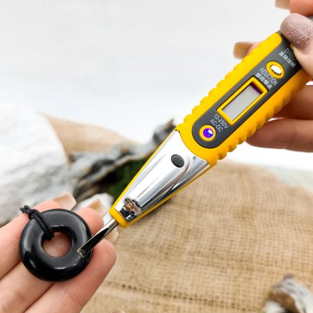 Кулон "Донат" 3 см, шунгит