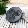 Пластина круглая "Трискель", шунгит