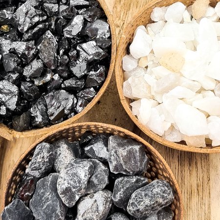 Набор для минерализации воды: элитный шунгит, кварц, кремень