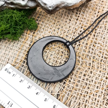 Кулон "Круг в круге", шунгит