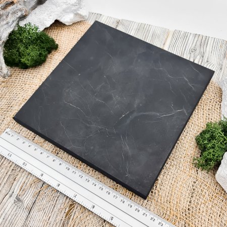 Плитка квадратная шлифованная, шунгит